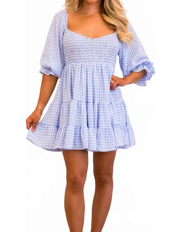 Gingham Babydoll Dress