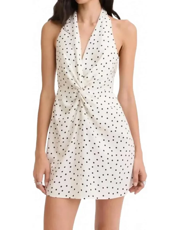 Twist Deep V Mini Dress