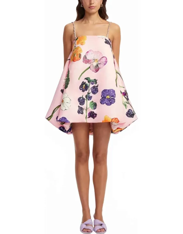 Embellished Puff Mini Dress