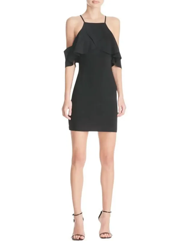 Cold Shoulder Ruffle Dress
