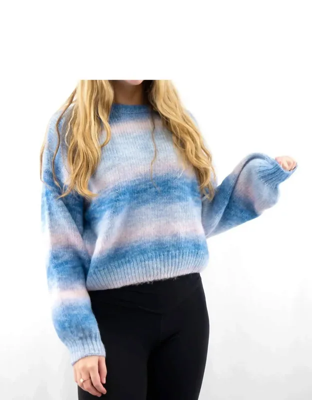 Ombre Bubble Sleeve Sweater
