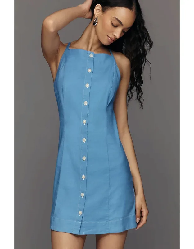 Linen-blend Dress
