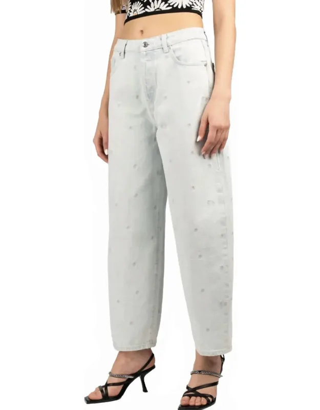 Gimine Eide Relaxed Fit Embroidered Jeans