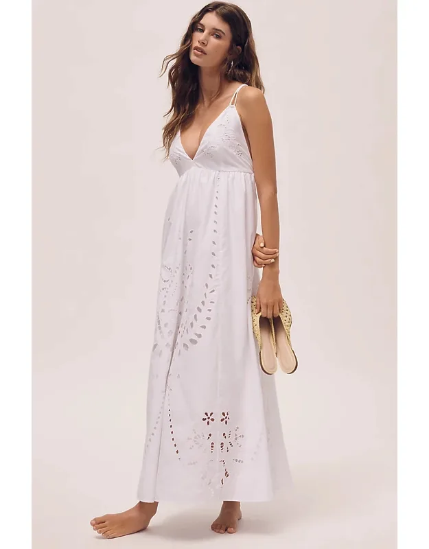 Eyelet Midi Dress