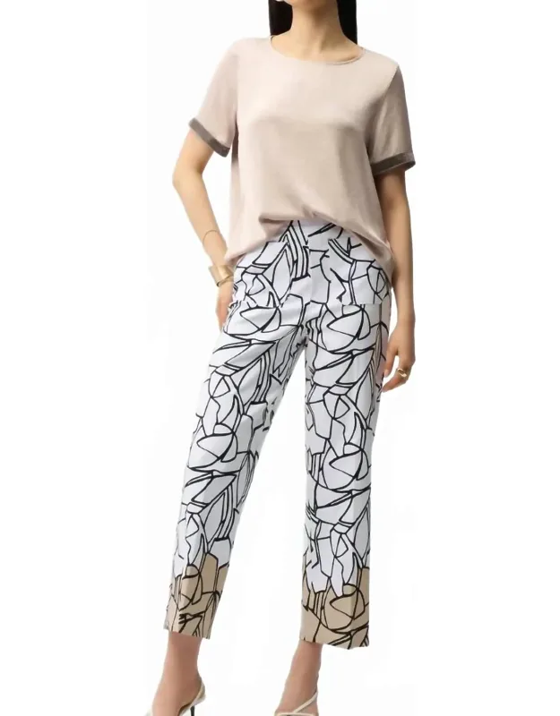 Millennium Abstract Print Wide Leg Pull-on Pants