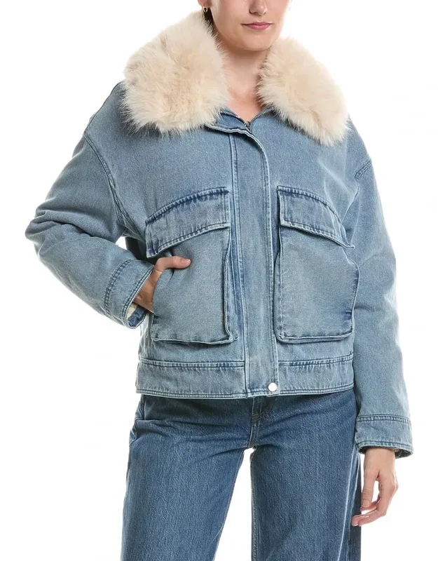 Zip Front Denim Jacket