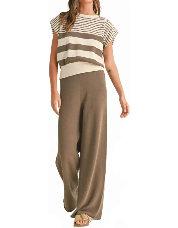 Straight Leg Knitted Pants