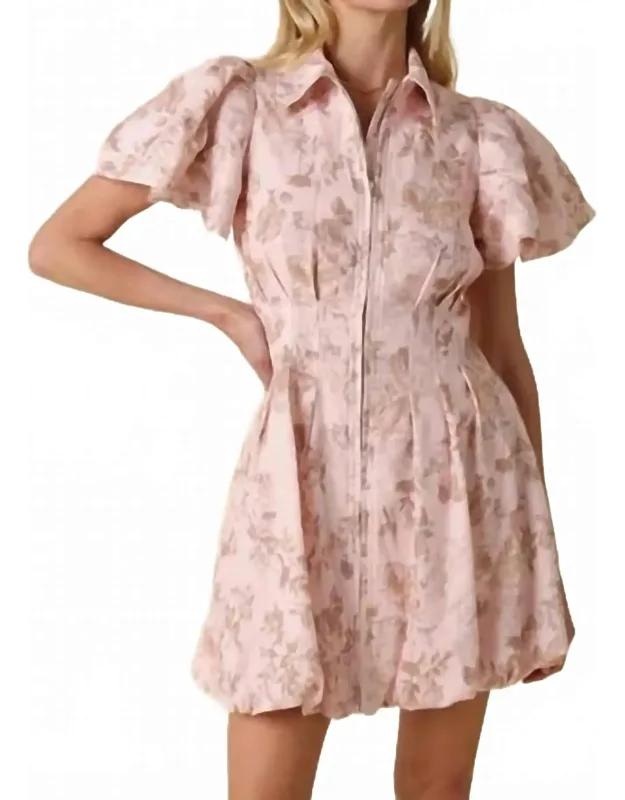Floral Bubble Mini Dress