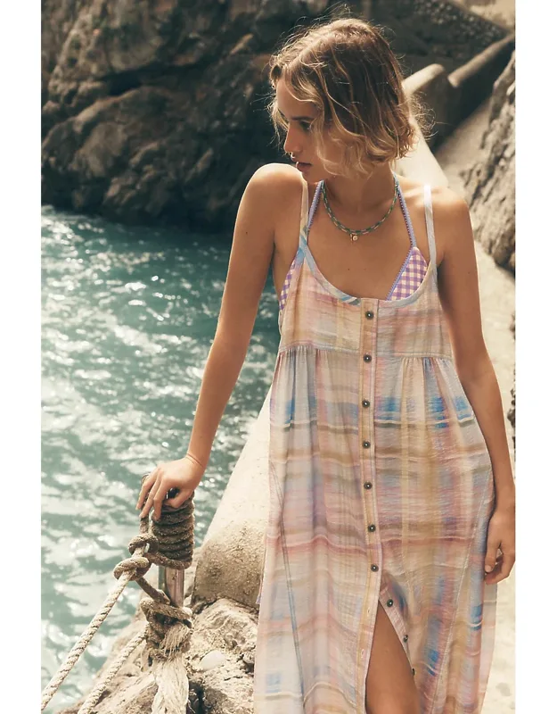 Barrel Hem Midi Dress