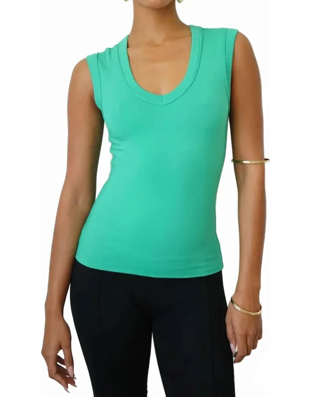 Carey Deep V Tank Top