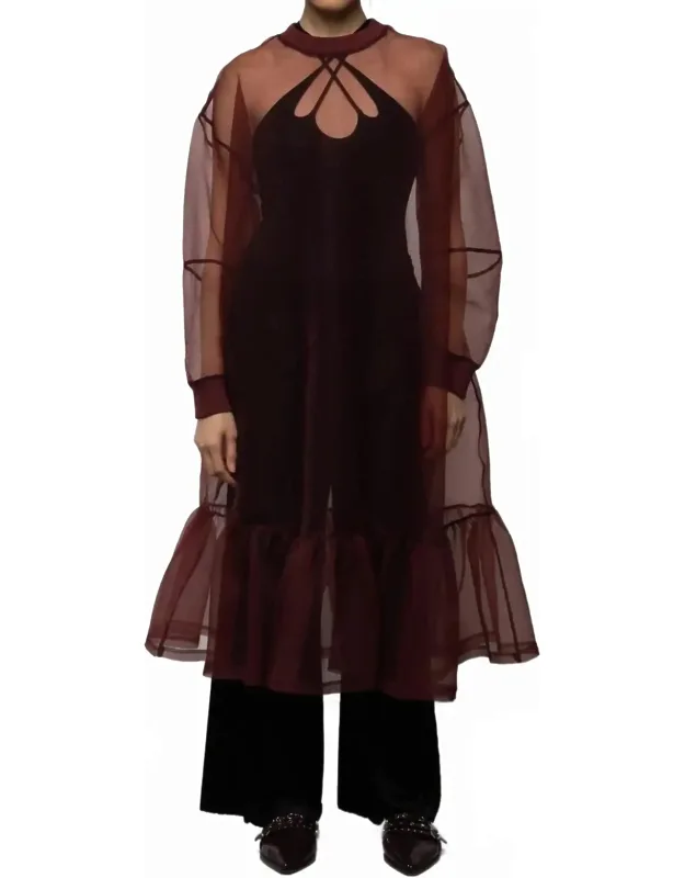 Organza Sweatshirt Dress