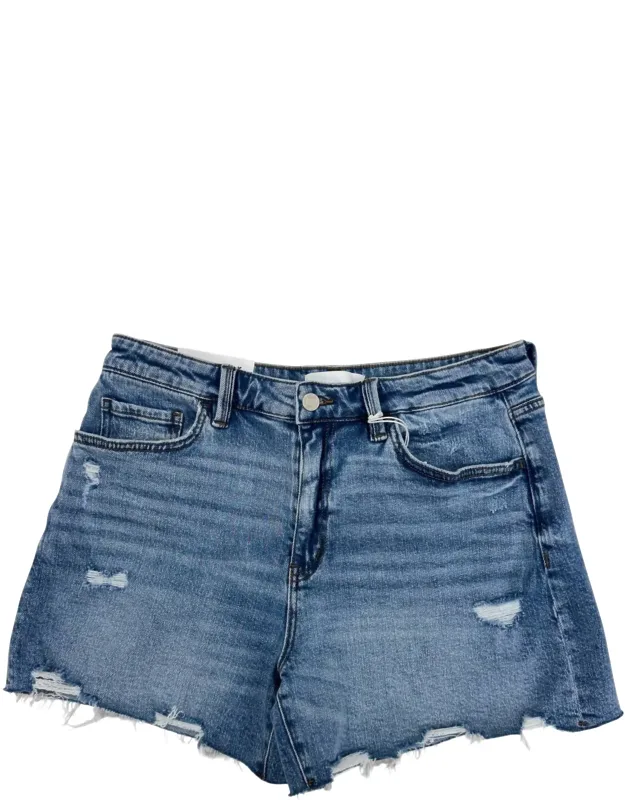 Rebecca High Rise Distressed Denim Shorts