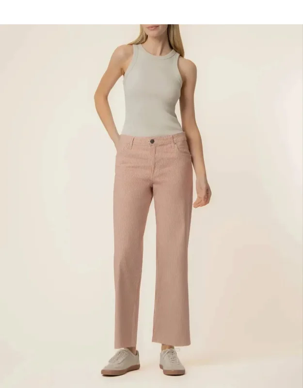 High Rise Wide Leg Jeans With Raw Hem