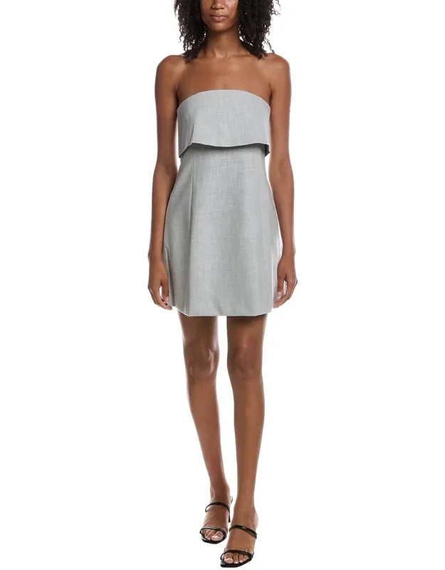 Strapless Suiting Mini Dress