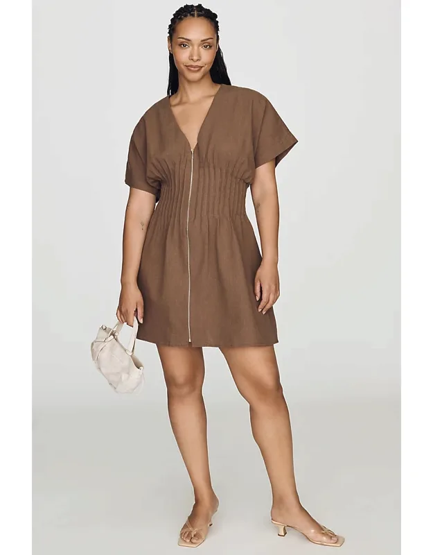 Pleated Mini Dress