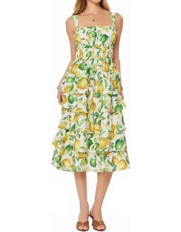 Printed Midi Dress