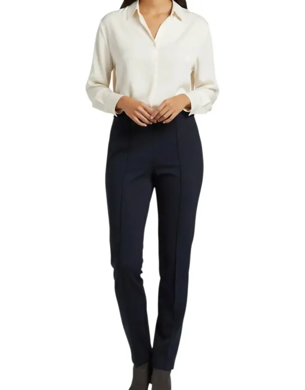 Pin Tuck Ponte Pants
