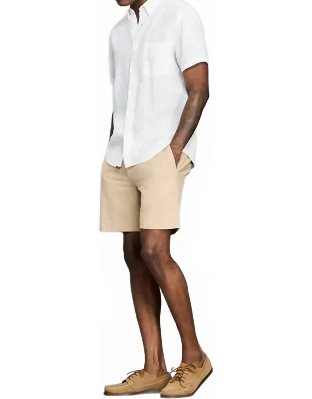 Short Sleeve Linen Button Down Shirt