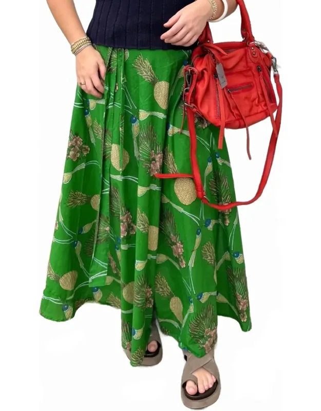 Maxi Cotton Blend Skirt
