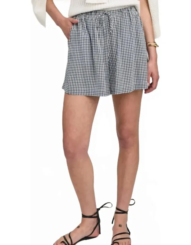 Quinn Tie Front Gingham Shorts