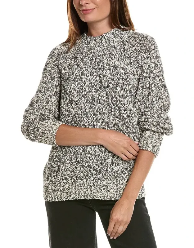 Chunky Twist Raglan Crewneck Sweater