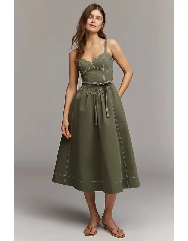 Seamed Midi Dress