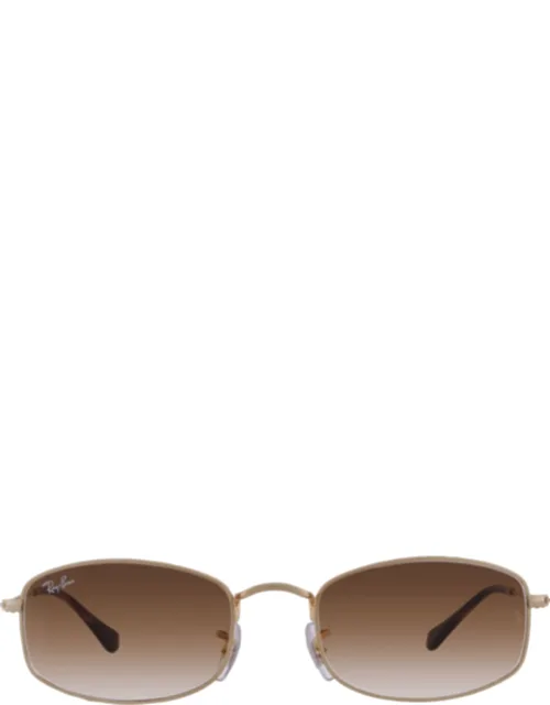 Clear Gradient Brown Irregular Sunglasses