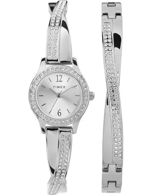 Dress Crystal Watch & Bracelet Gift Set