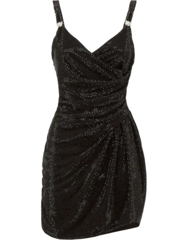 Crimped Mini Dress