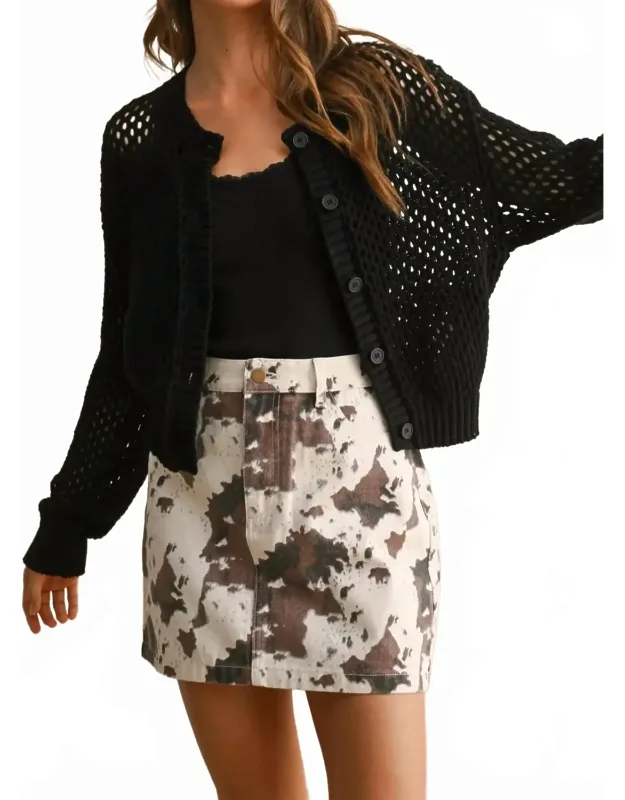 Crochet Knitted Buttondown Cardigan