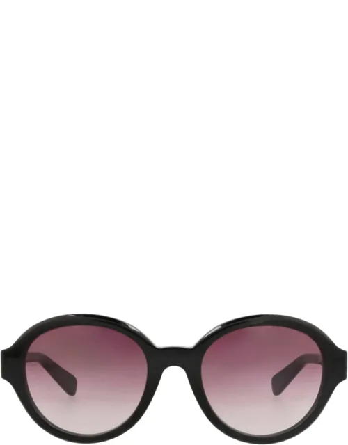 Round-frame Recycled Acetate Sunglasses With Saddle Nose Bridge And Non-polarized Lenses