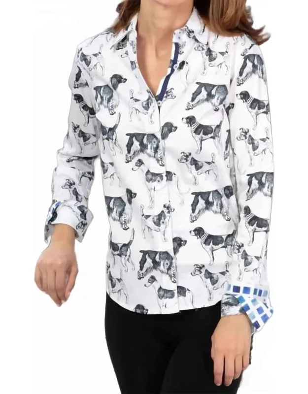 Rome Shirt - Long Sleeve Blouse With Classic Collar And Button Closure