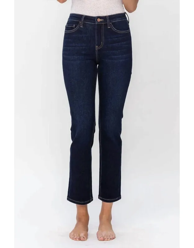 High Rise Slim Straight Jeans
