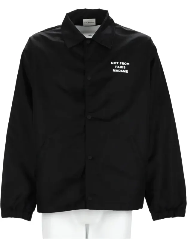 Slogan Nylon Classic Collar Text Jacket