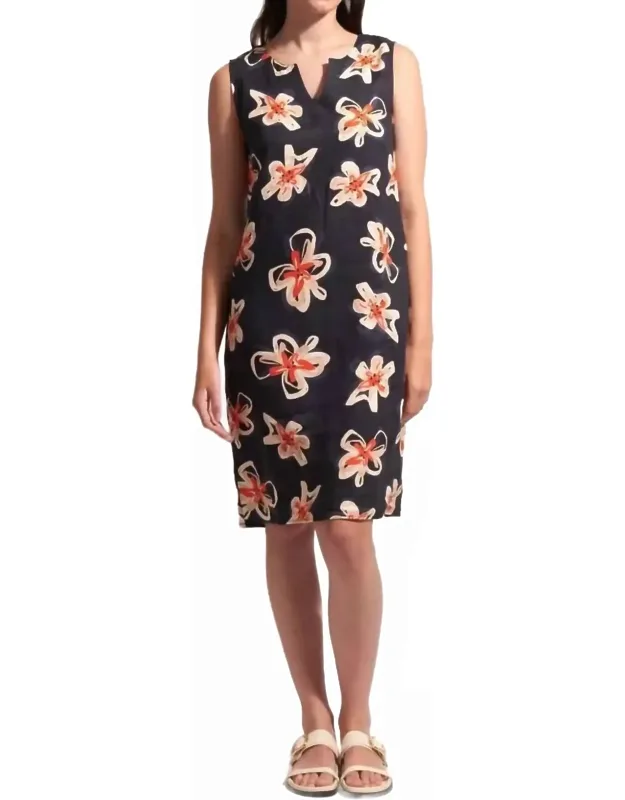 V-neck Sleeveless Midi Dress