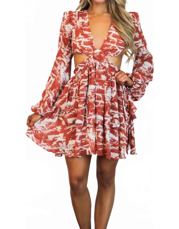 Abstract Cutout Dress