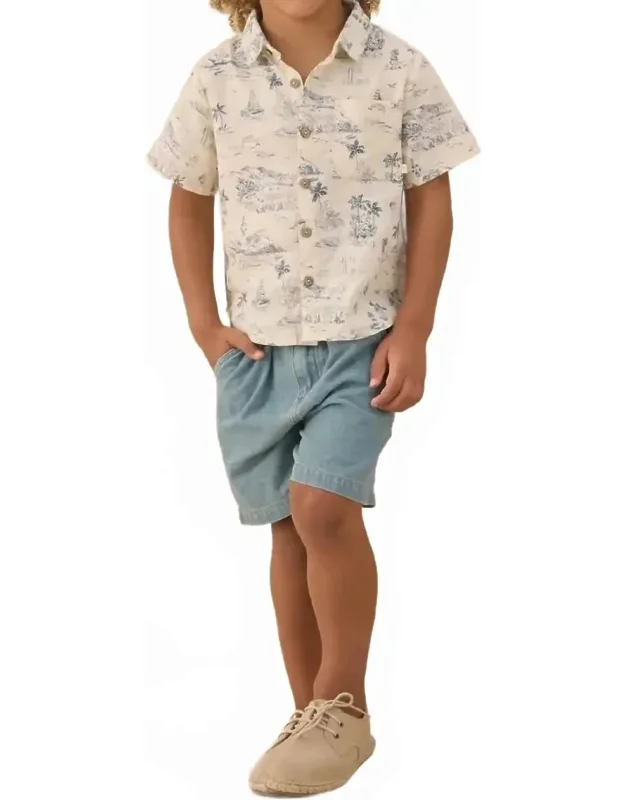 Collared Short Sleeve Shirt