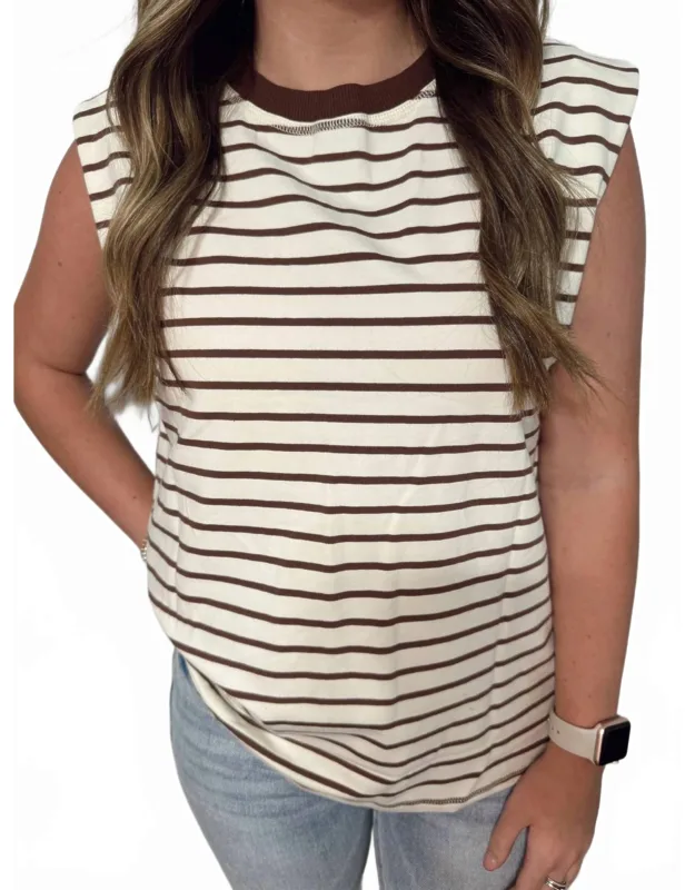 Sandy Stripes Sleeveless Top