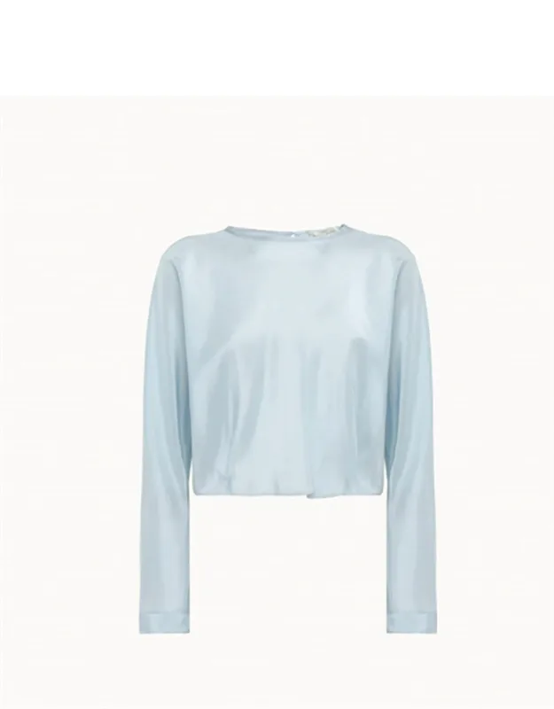 Habotai Silk Chic Round Neck Shirt