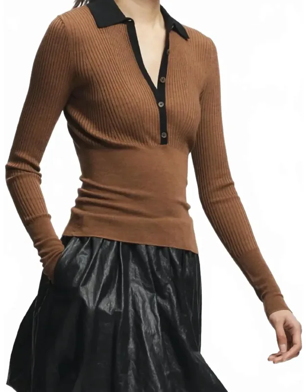 Cillian Rib Polo Sweater