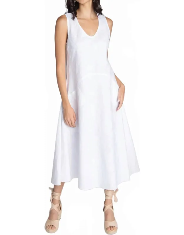 Embroidered Tank Midi Dress