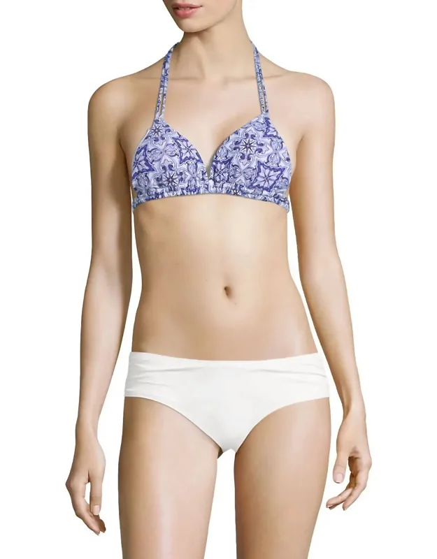 Abstract Print Bikini Top
