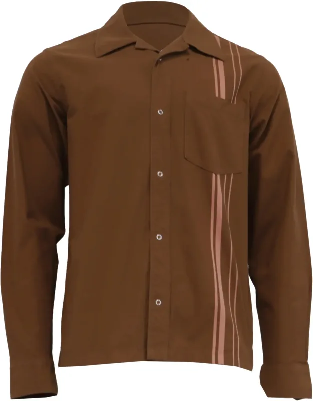 Stripe Accent Button-down Shirt