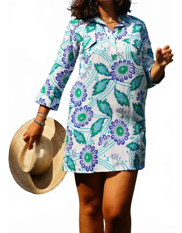 Mini Dress In Funky Floral
