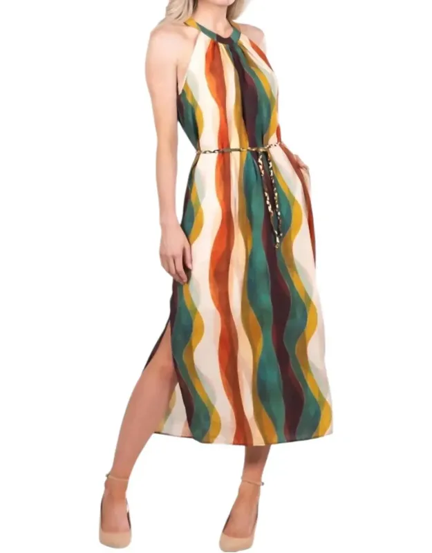 Midi Dress With Rope Belt