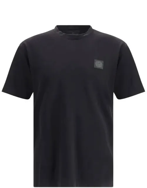Crew-neck T-shirt With Monochrome Compass Logo
