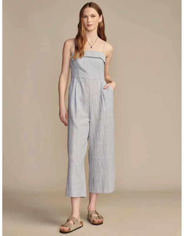Strapless Linen Overlay Jumpsuit