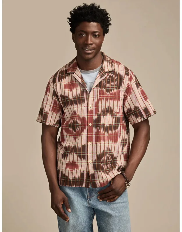 Ikat Camp Collar Short Sleeve Shirt