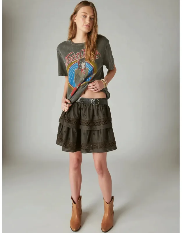 Embroidered Mini Skirt