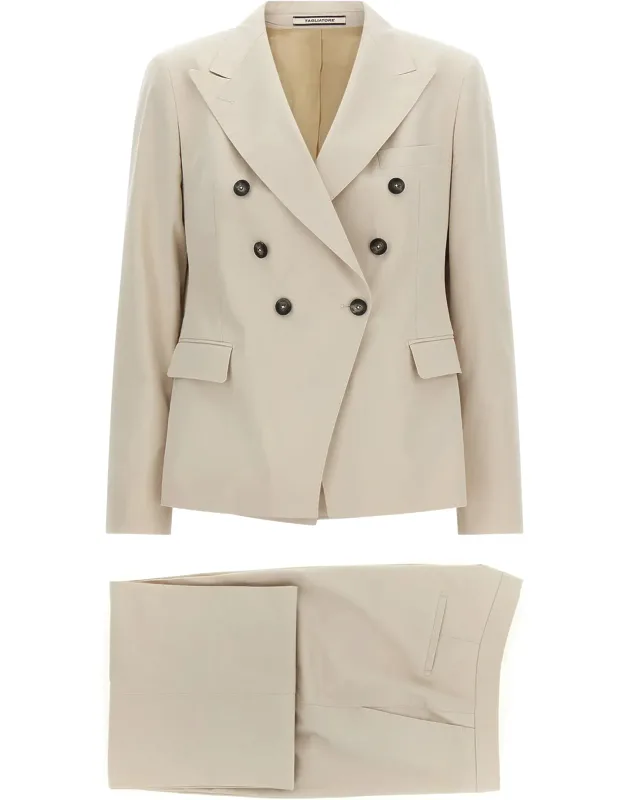 Tagliatore Cotton Blazer With Double-breasted Design And Structured Shoulders